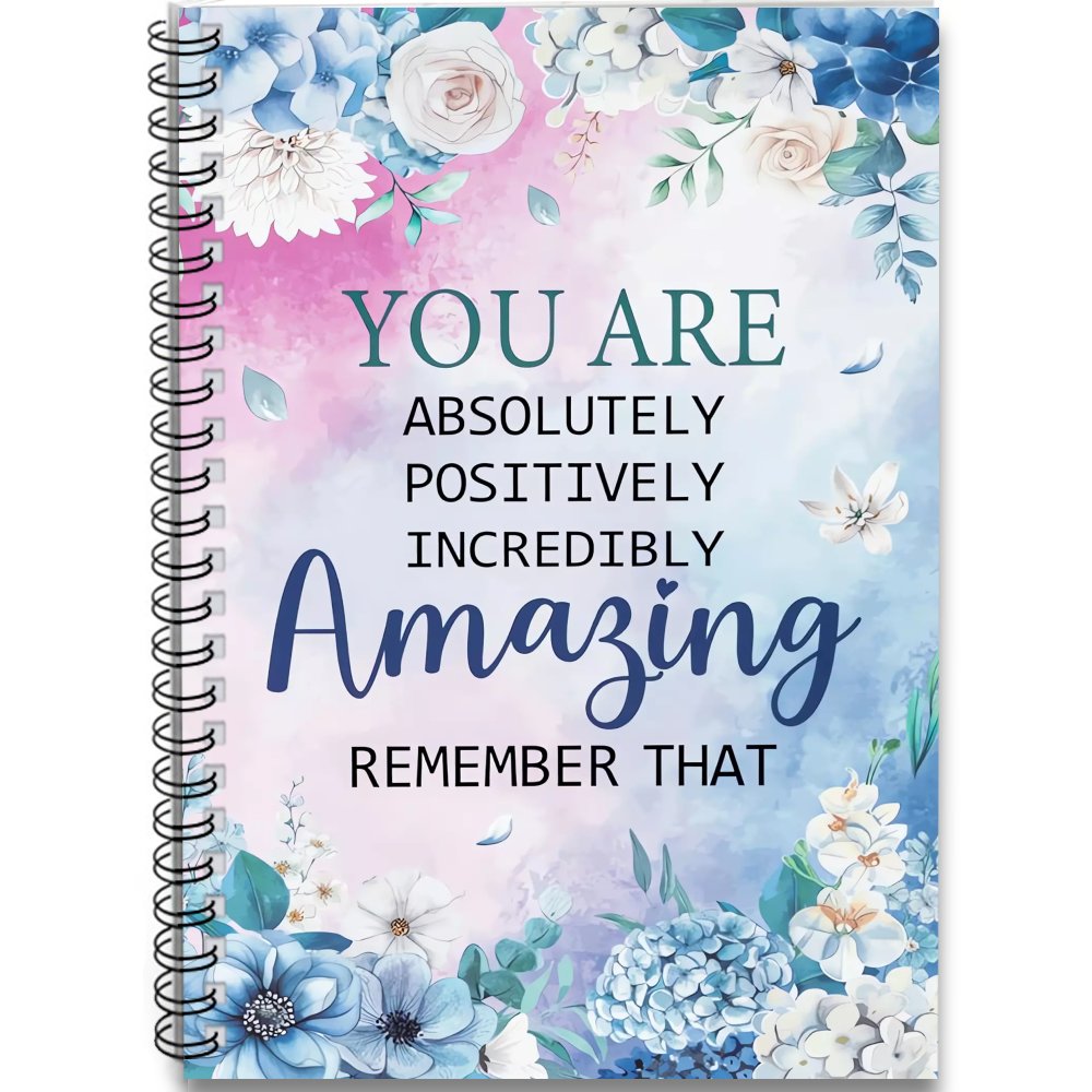 1pc Inspirational Teacher Notebook Watercolor Floral Motivational Journal