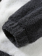 Warm Plush Fleece Jacket Men's Casual Stand Collar Coat Fall Winter