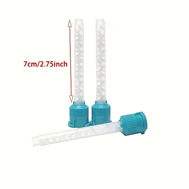 50pcs Disposable Epoxy Mixer for AB Glue, Dental Impression Material Mixing Tips