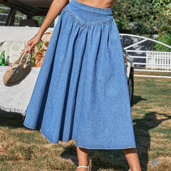 High Waist Denim Circular Skirt Women's Jeans