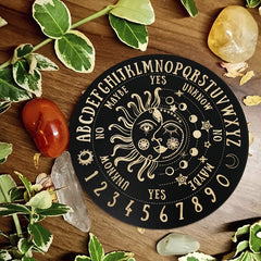 Wooden Sun Chart Divination Pendant Wood Plate Witchcraft Altar Supplies