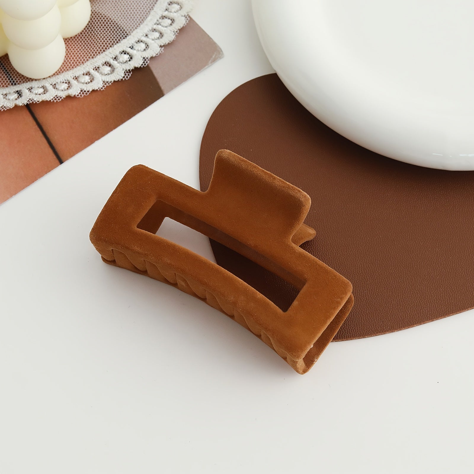 Square Claw Clips For Women Non Slip Matte Rectangle Claw Clips Small For Girls