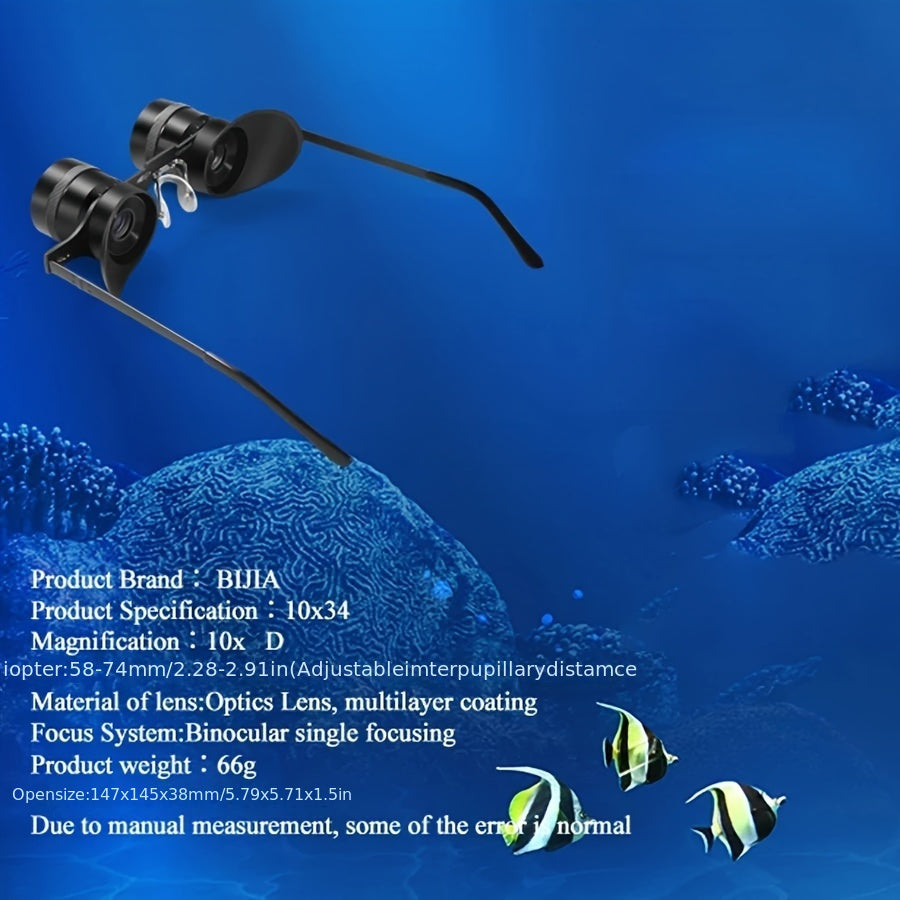 HD 10x34 Zoom Polarized Fishing Glasses Telescope Sunglasses