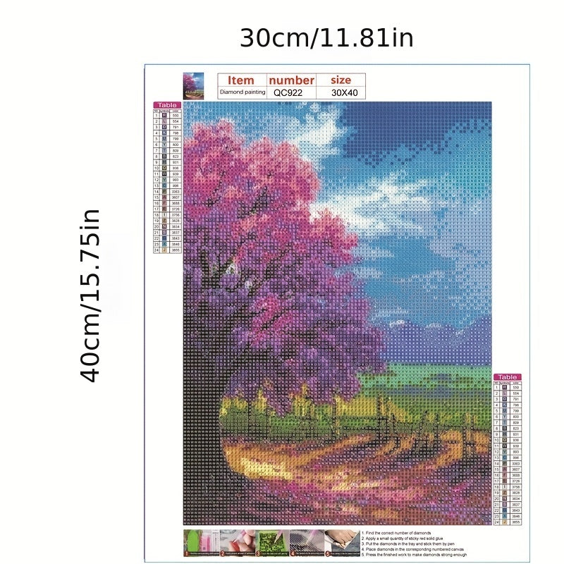 4pcs 5D Diamond Painting Four Seasons Trees DIY Kit