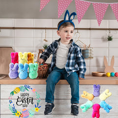 12pcs Cute Rabbit Plush Toys 6 Inch Soft Easter Bunny Stuffed Animals