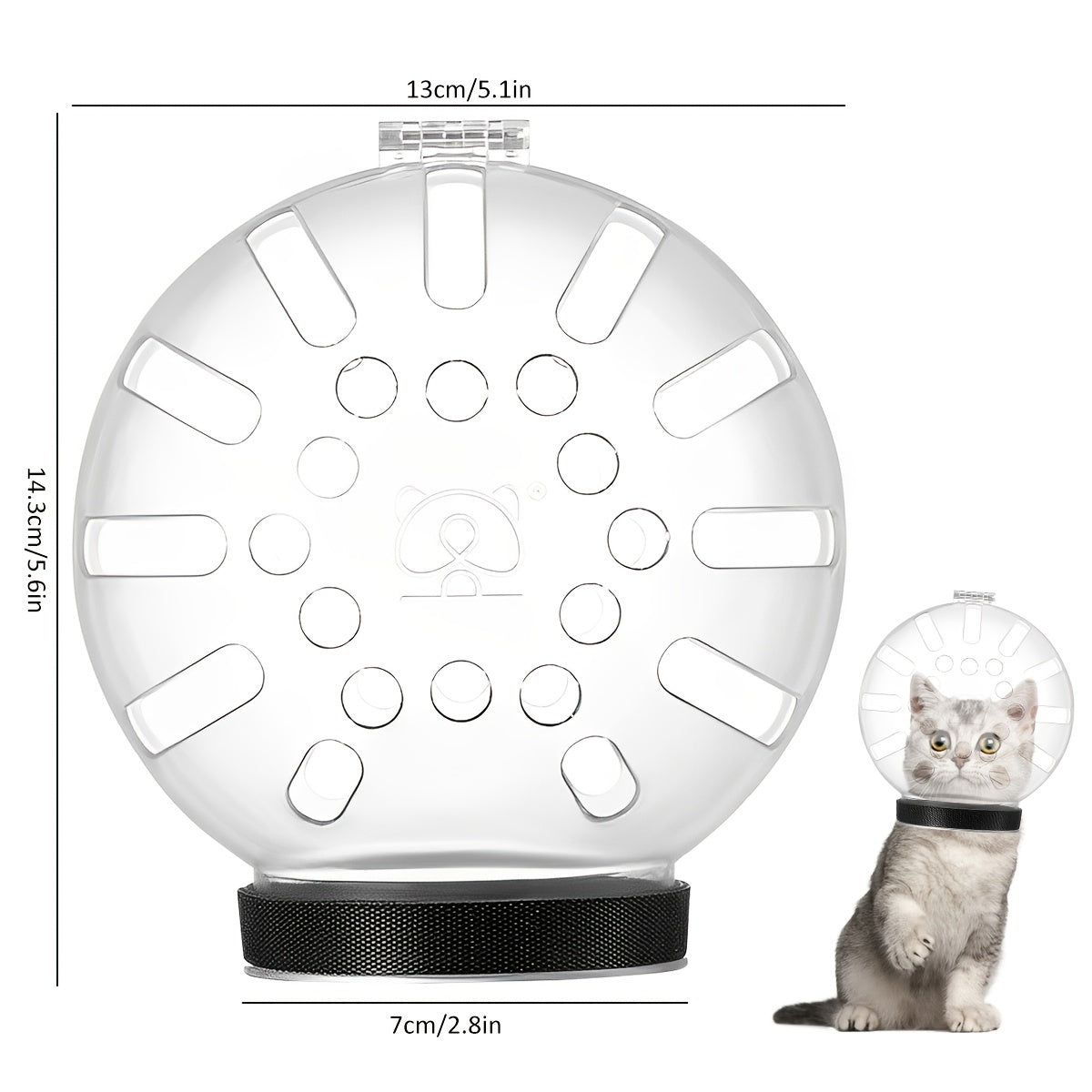 Transparent Breathable Pet Cat Muzzle Anti-bite Anti-scratch Headgear