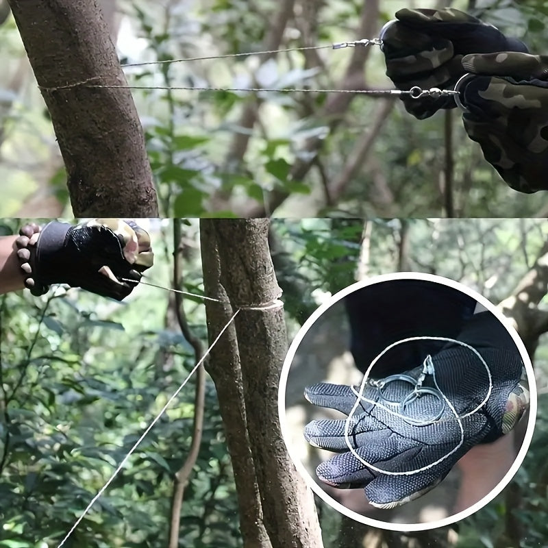 2pcs Portable Wire Saw Stainless Steel Pocket Saw for Outdoor Survival