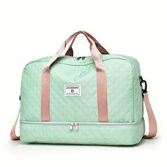 Argyle Pattern Luggage Bag Large Capacity Travel Duffle Bag