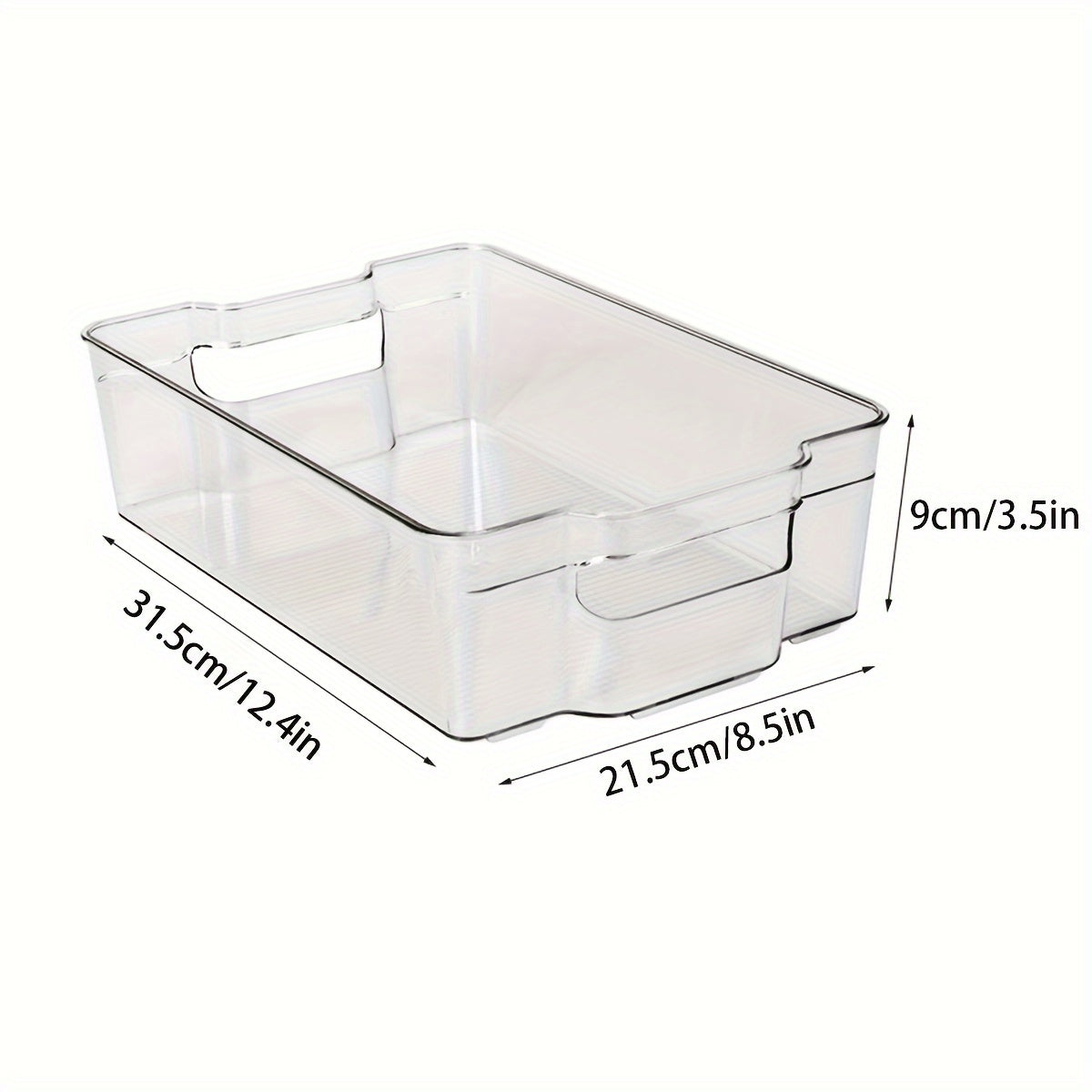 Clear Plastic Refrigerator Organizer Bins for Kitchen and Pantry