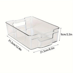 Clear Plastic Refrigerator Organizer Bins for Kitchen and Pantry