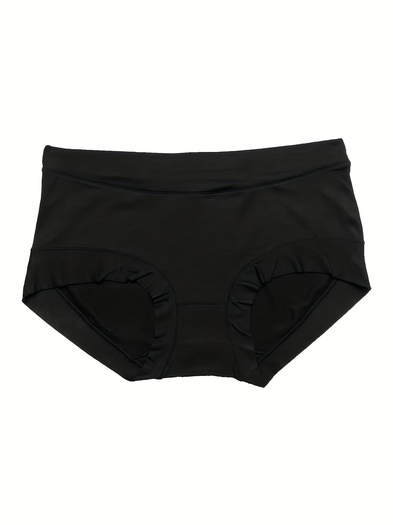  Panty Women's Plus Solid Soft Breathable Middle Waist Medium Stretch