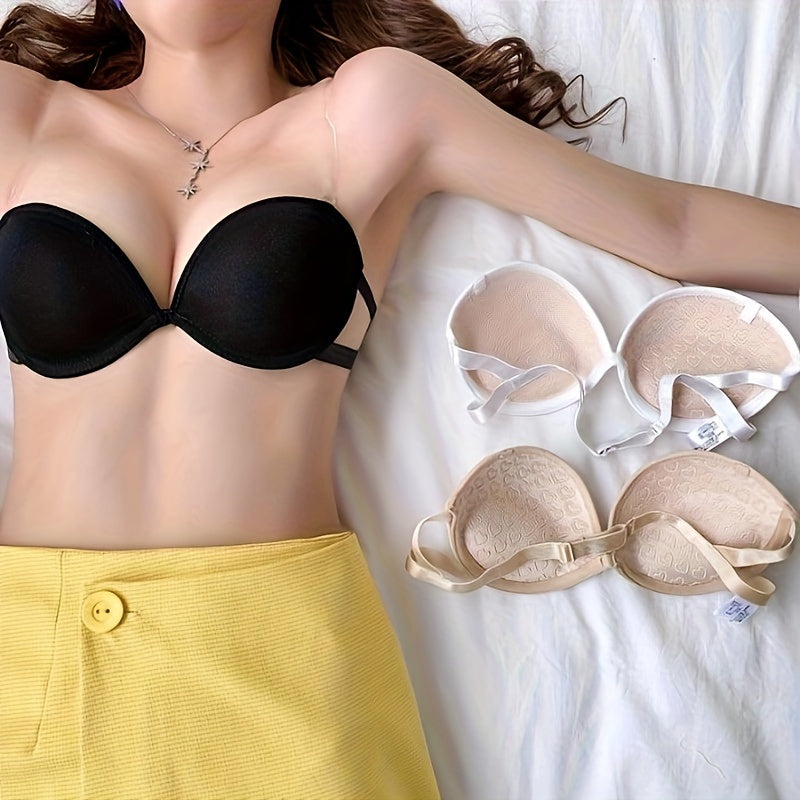 Solid Push Up Bra Comfy & Breathable Everyday Bra Women's Lingerie