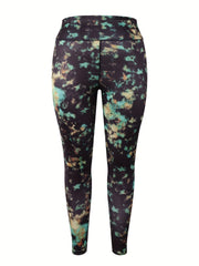 Women's Plus Tie Dye High Rise Skinny Leggings