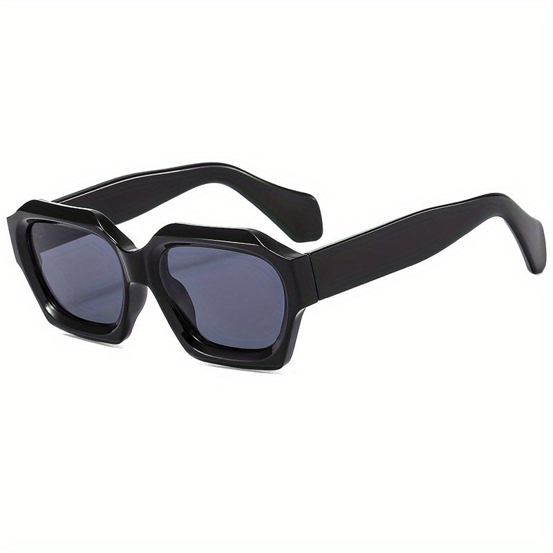 Thick Frame Rect Sunglasses Vintage Shades Women's Eyewear