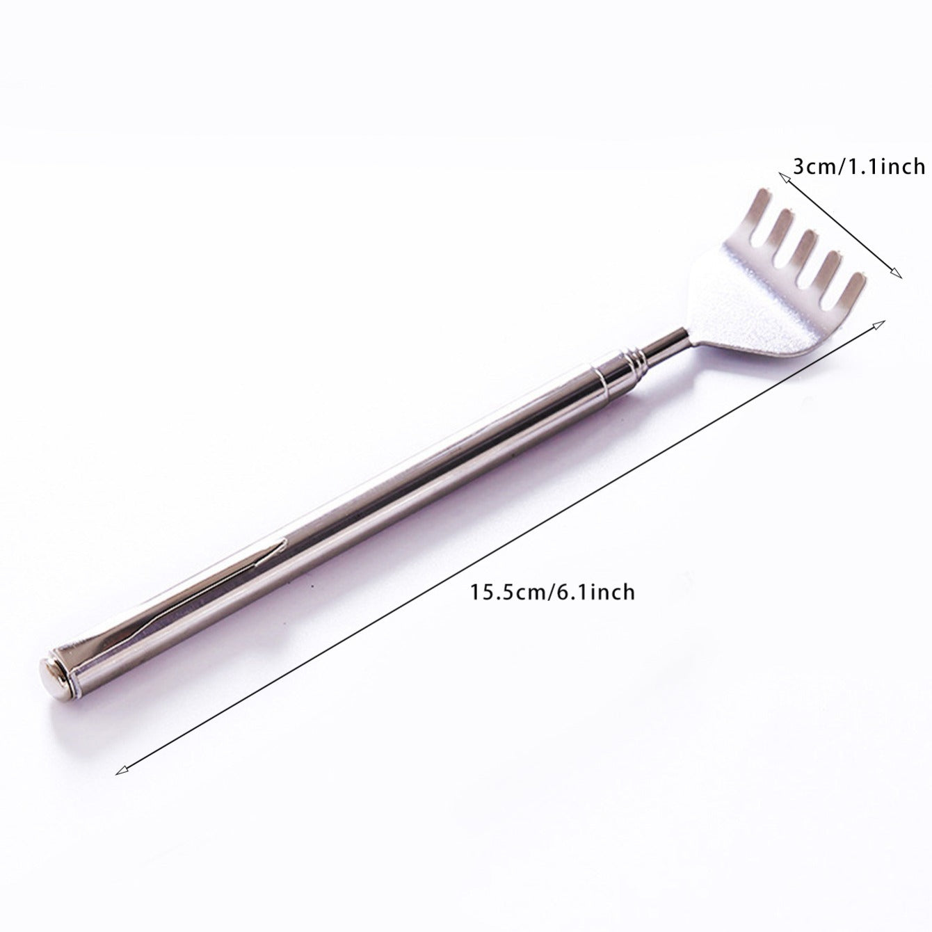 Adjustable Stainless Steel Back Scratcher with Retractable Claw