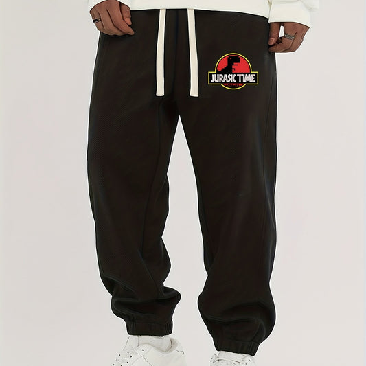 Jurassic Dino Pattern Men's Pants Drawstring Active Trousers