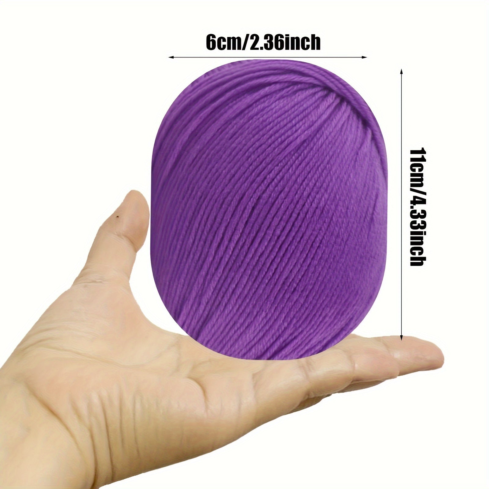 2pcs Cotton Yarn For Knitting Crocheting Sweater Scarf 50g