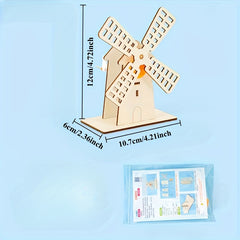DIY Hand Cranked Windmill Building Block Set