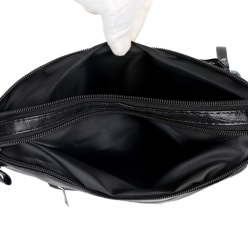 Flower Pattern Crossbody Bag Zipper Shoulder Bag