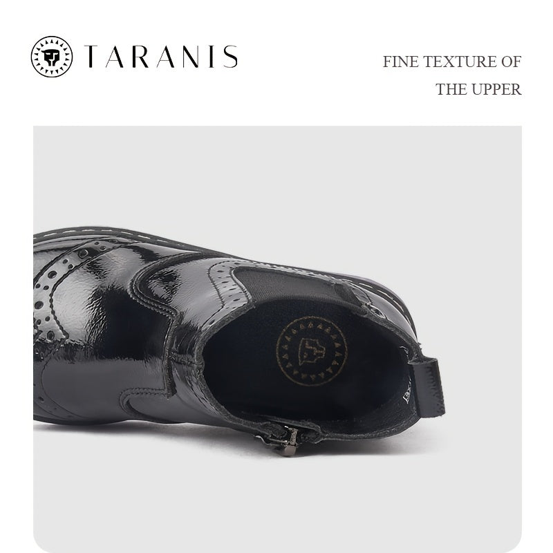 TARANIS Chelsea Boots Leather Side Zipper Baby Shoes