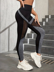 Women's Mesh Yoga Leggings for Running Fitness Gym