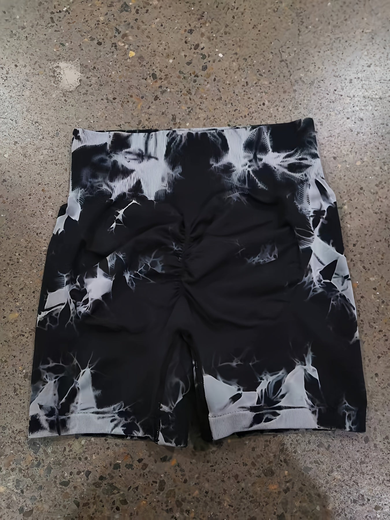 High Waist Tie Dye Yoga Shorts for Women