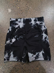High Waist Tie Dye Yoga Shorts for Women