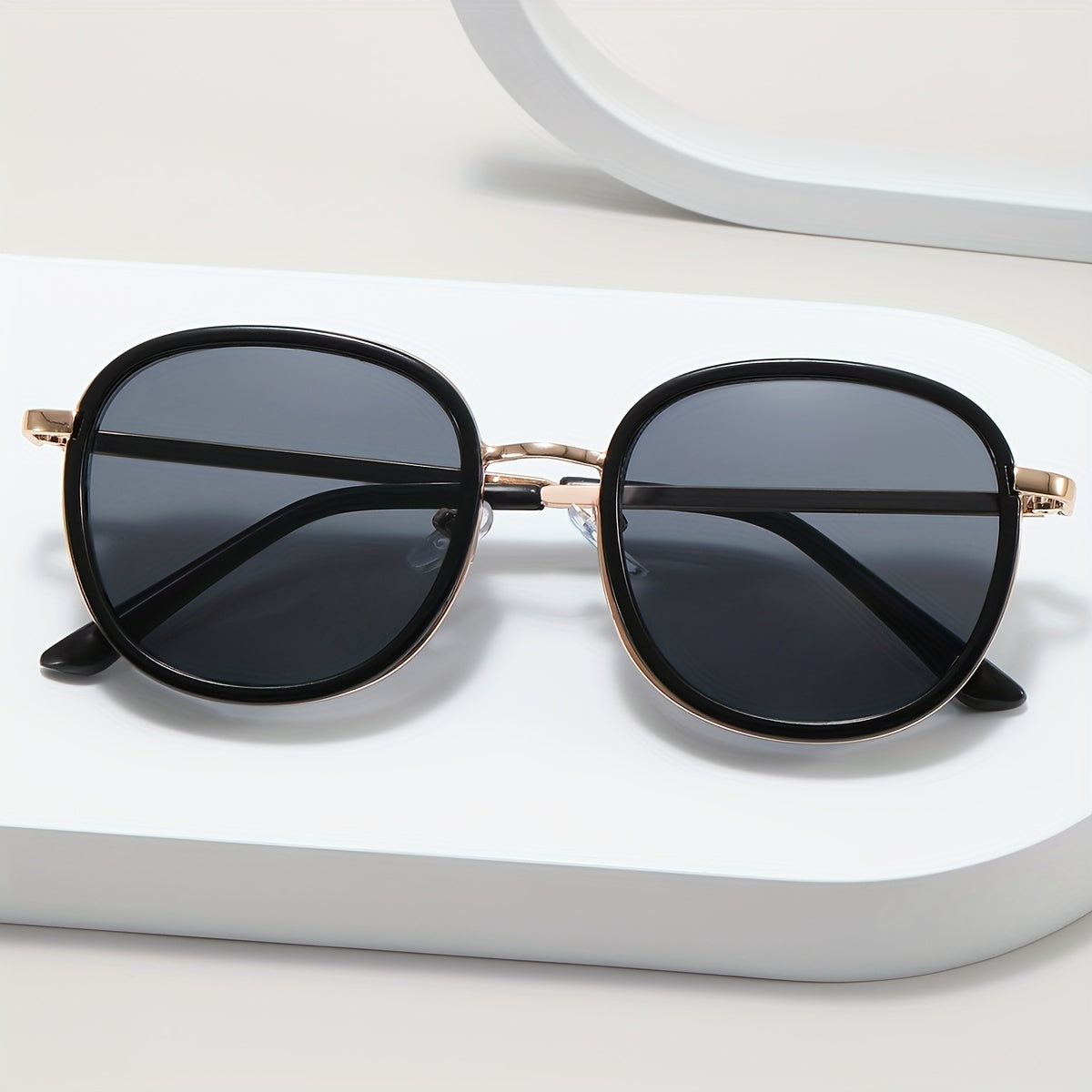 Y2K Semi Metal Sunglasses Sun Protection for Holiday Party Gift