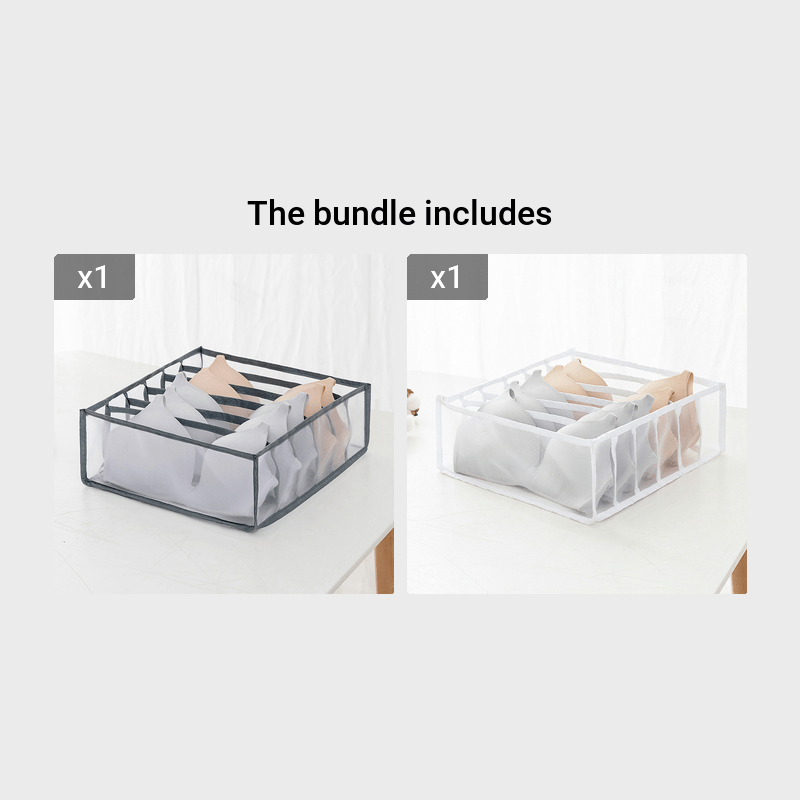 6 Grids Bra Drawer Organizers Lingerie Storage Bins