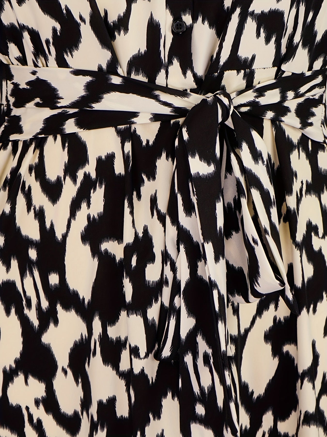  Leopard Print Button Up Shirt Dress