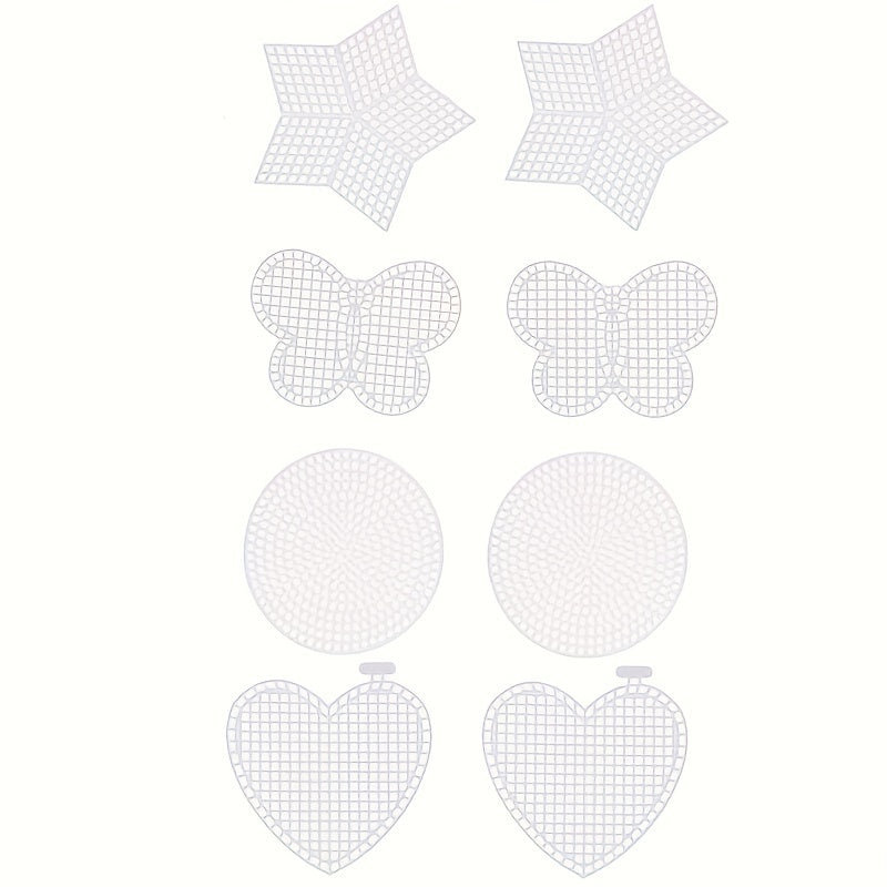 8pcs Plastic Mesh Canvas Sheets - DIY Crafts Embroidery Cross
