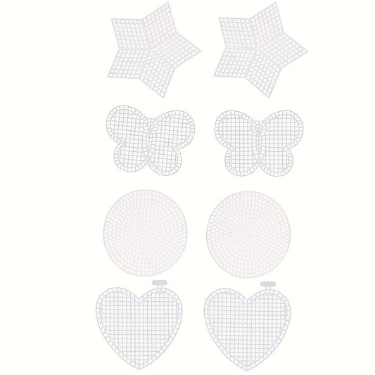 8pcs Plastic Mesh Canvas Sheets - DIY Crafts Embroidery Cross
