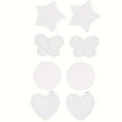8pcs Plastic Mesh Canvas Sheets - DIY Crafts Embroidery Cross