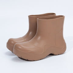 Women's Wedge Rain Boots Water Resistant Shoes