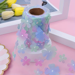 Rainbow Gradient Tulle Roll 914cm Organza Gauze for DIY Headwear