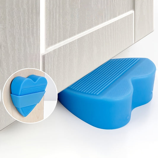 4pcs Silicone Heart Shaped Door Stopper Flexible Door Stop Suction