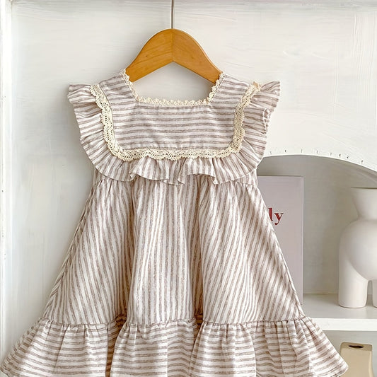Baby Girls Cotton Princess Dress Ruffle Summer Dress