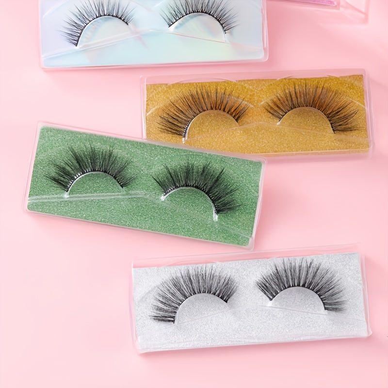 5 Pairs Natural Faux 3D Mink Lashes for Thick & Fluffy Look
