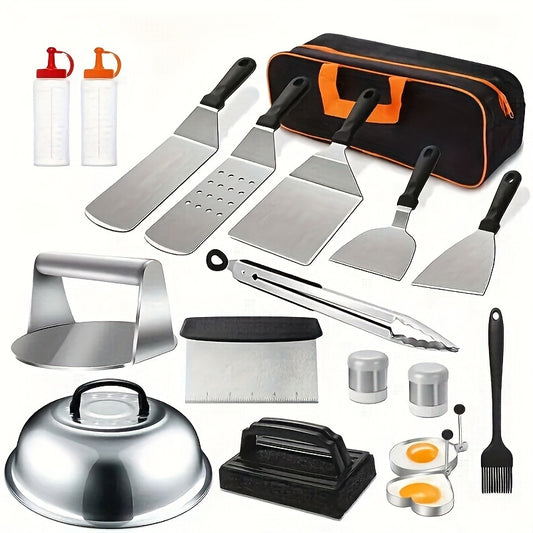 1pc Stainless Steel BBQ Tool Set Outdoor Baking Utensils Picnic Supplies