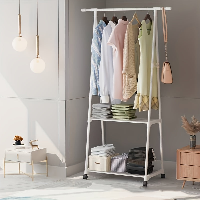 Triangular Coat Rack Pulley Version 2 Layer Rolling Coat Rack