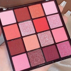 Purple Eyeshadow Palette Glitter Finish Waterproof Cosmetics