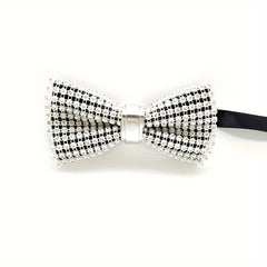 Men's Crystal Bow Tie with Artificial Diamond