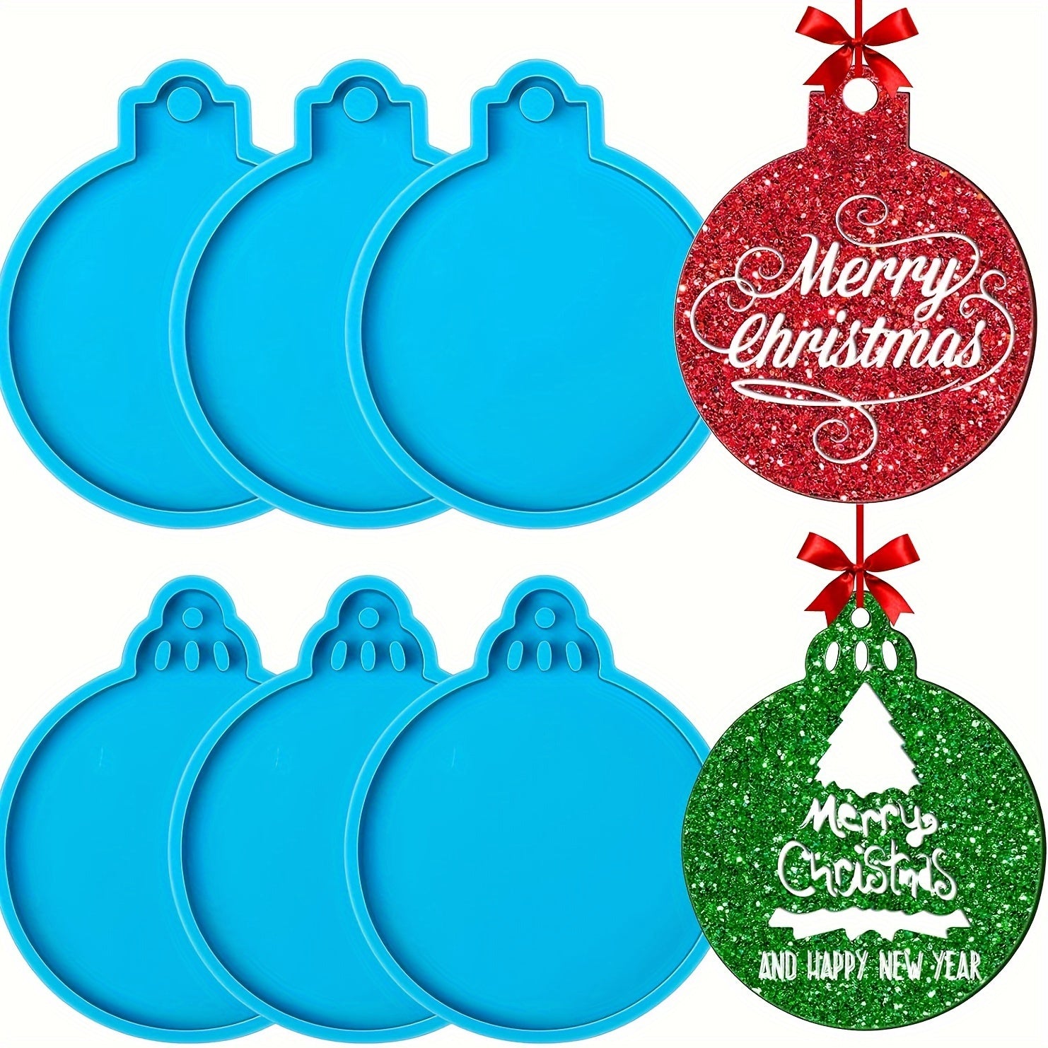 3pcs Christmas Resin Molds for DIY Crafts Home Decor
