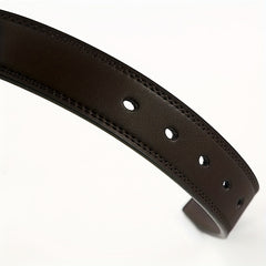 Two-sided Cowhide Men's Leather Belt Classic Alloy Buckle Business Jeans