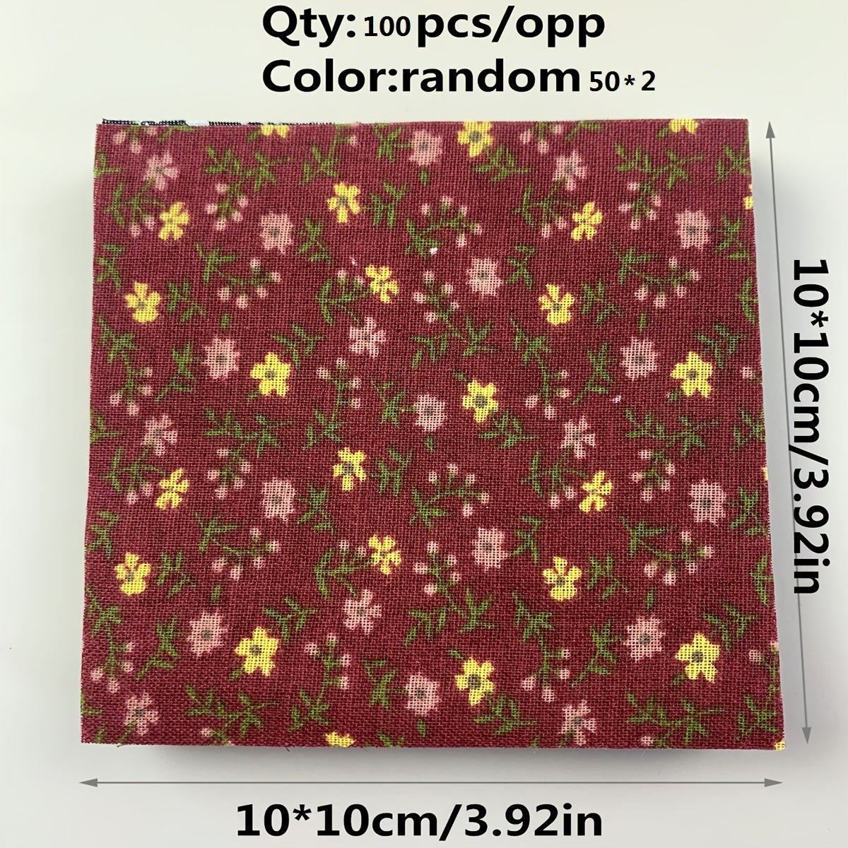 100pcs Dark Fabric Random 50 Colors DIY Printed Cotton Fabric
