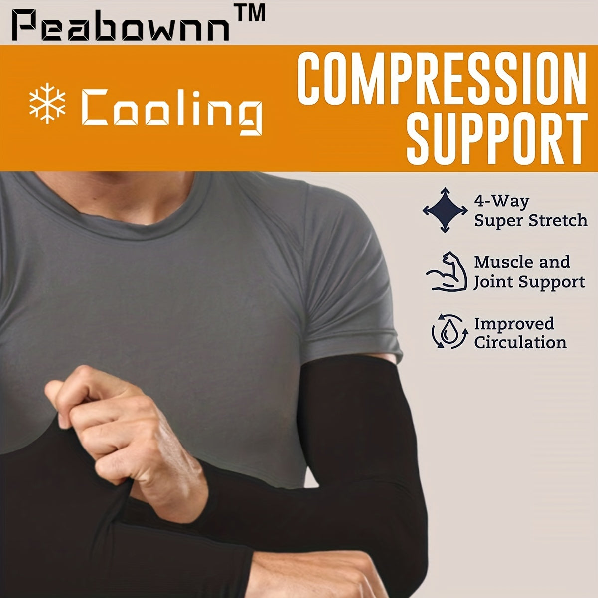 Compression Arm Sleeves Cooling UV Sun Protection Tattoo Cover Up Sports Sleeve