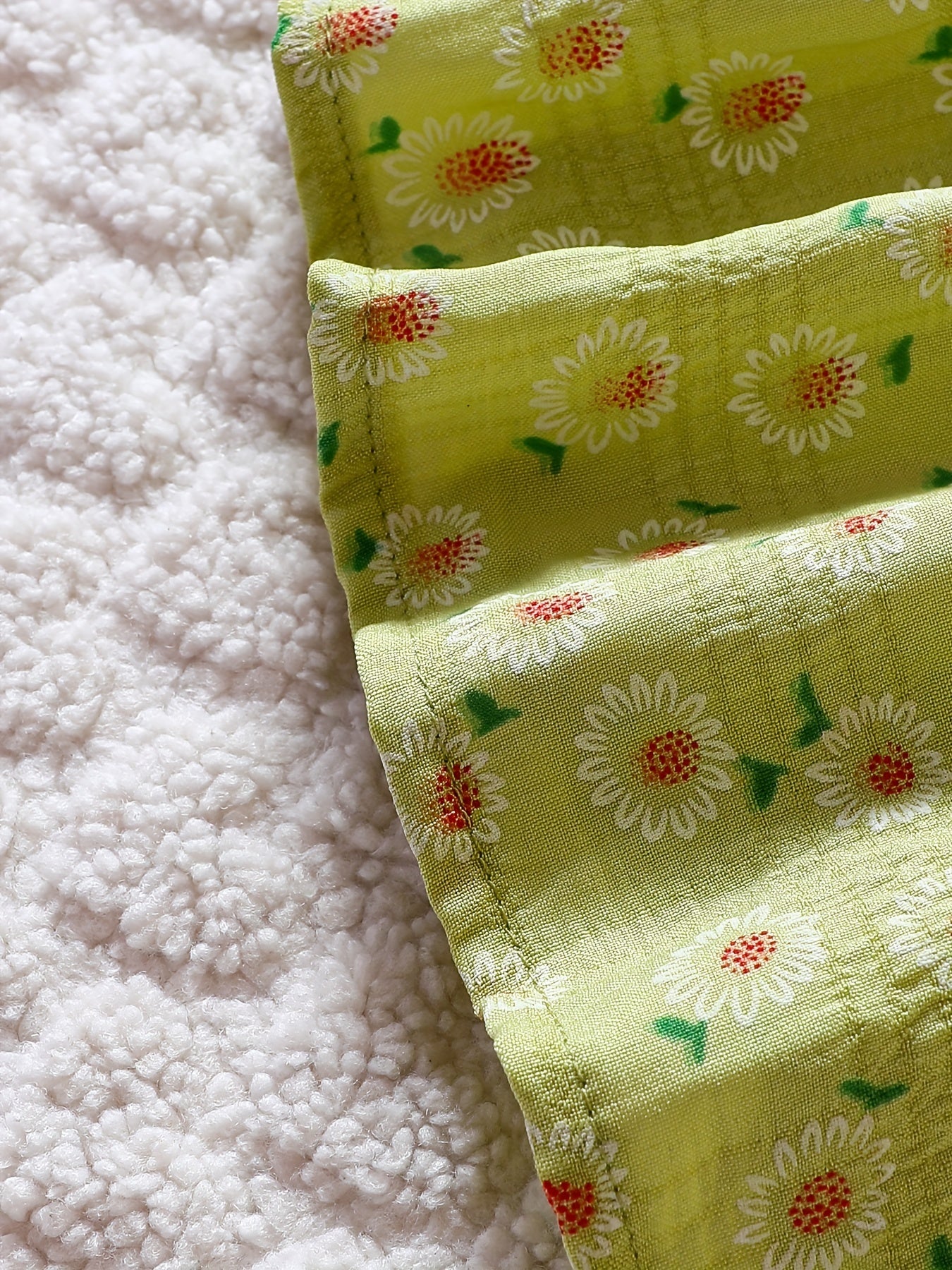 Infant Girl Daisy Print Dress Headband Set