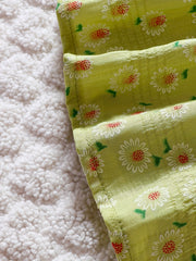 Infant Girl Daisy Print Dress Headband Set