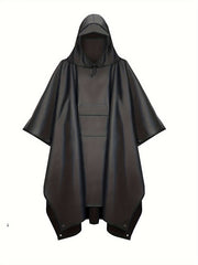 Men's Outdoor Hooded Rain Poncho Waterproof Lightweight Raincoat