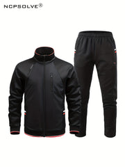 Men's Zip Up Jacket & Elastic Waist Pants Set
